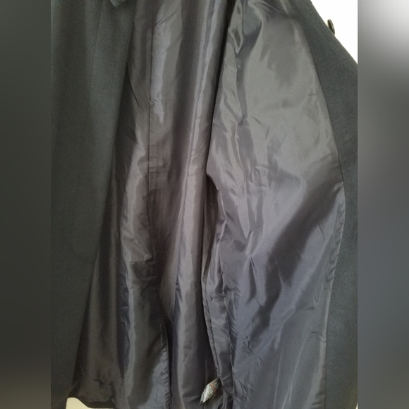 NWOT ASOS DESIGN Top Collar Boyfriend Coat Navy Size Medium - Picture 9 of 12